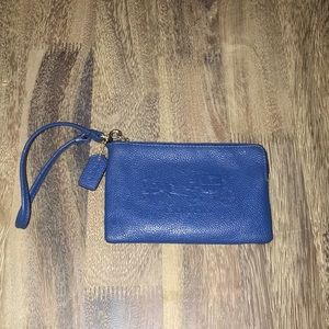 Coach- Wristlet- Dark Royal Blue Leather